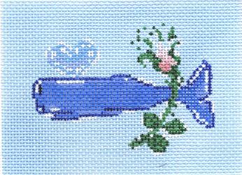 ©SWB 1036 WHALE  w/FLOWER - TS