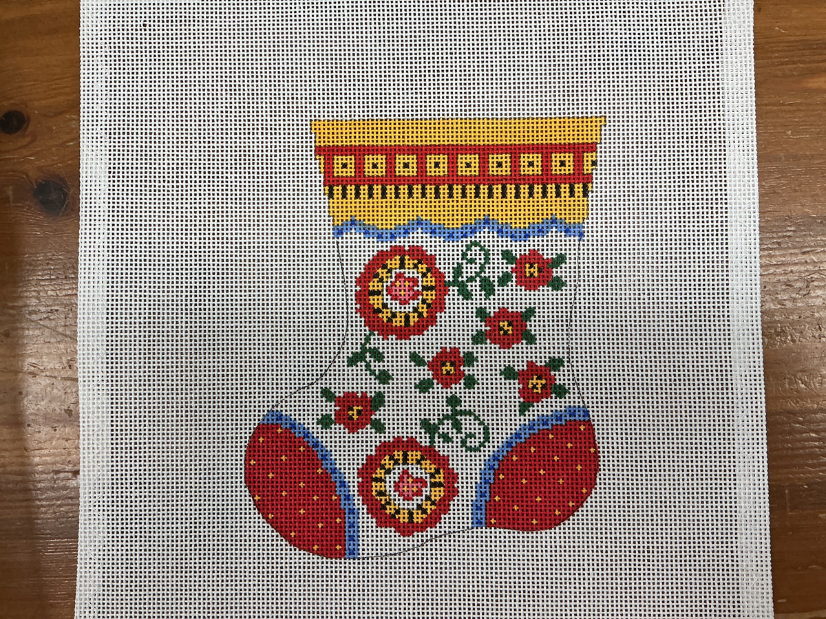 LR 378 RED DOT/FLOWER MINI SOCK - TS