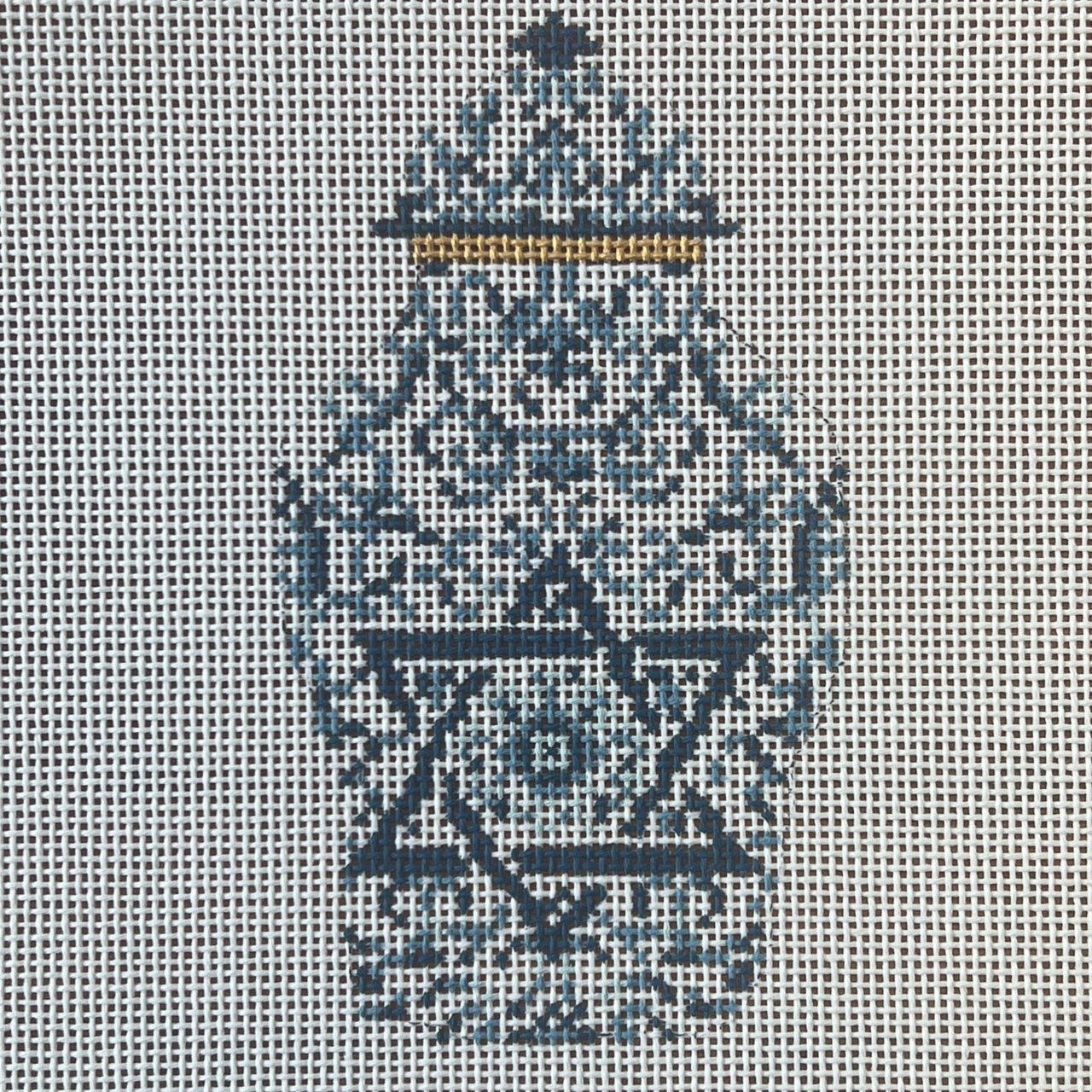 KW077 Transferware Judaica Ginger Jar - TS