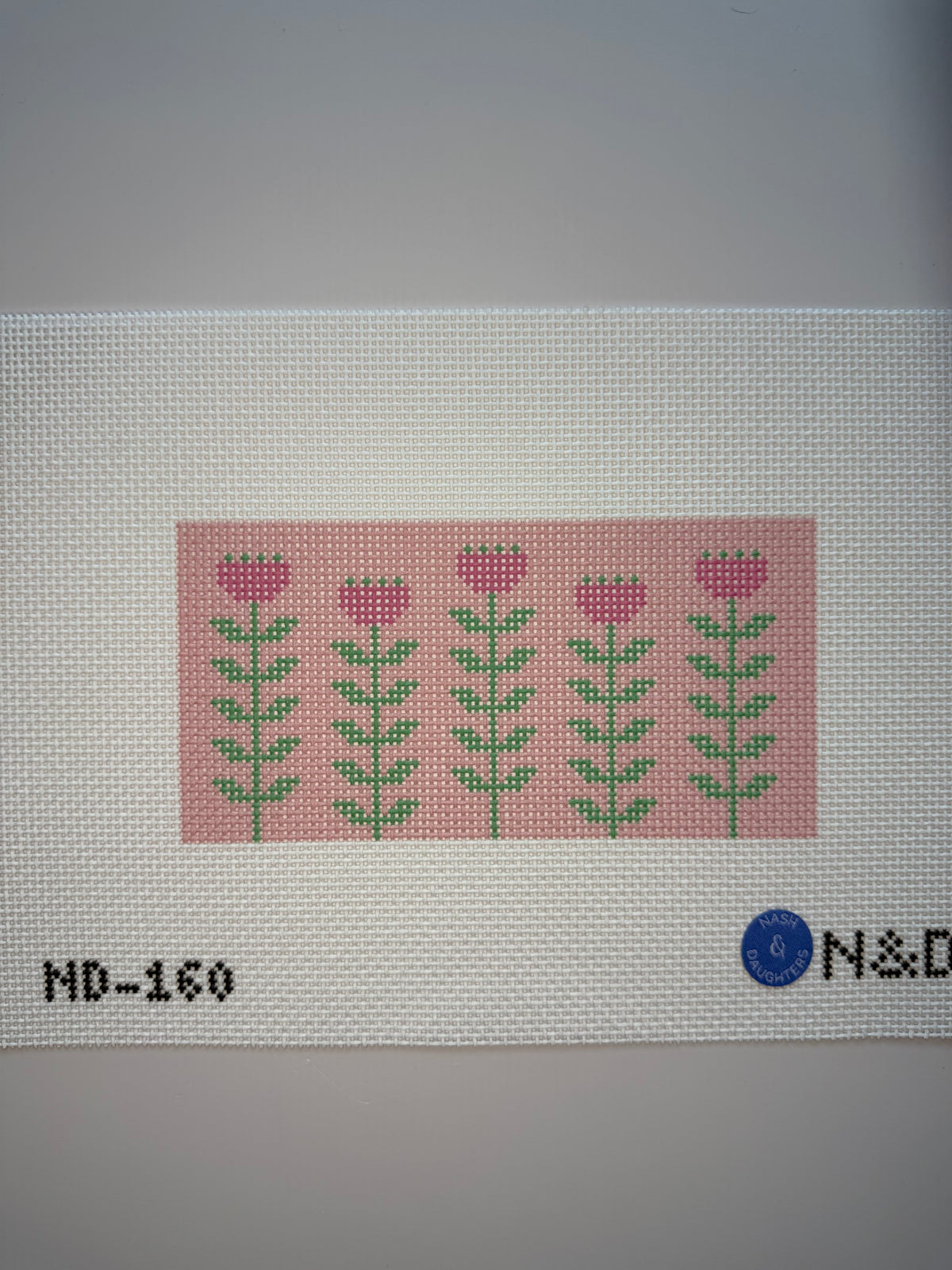 ND-160 Pink & Green Block Flower Print A - Clutch Insert - MKT