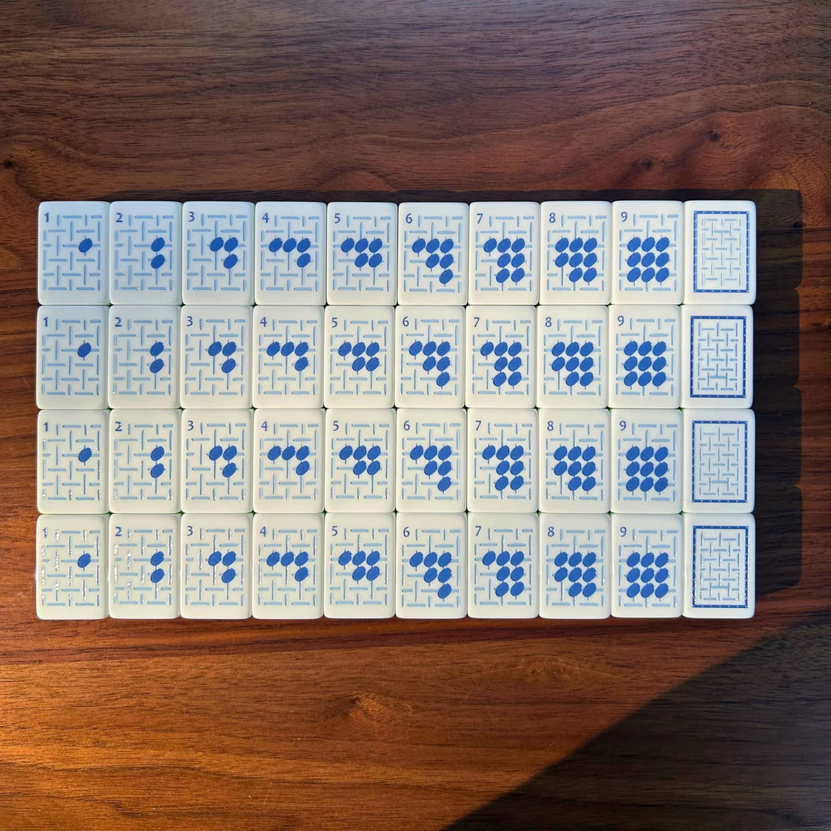 Needlepoint-Themed Mahjong Tile Set - Lucky Lotus - PRE-ORDER (Expected to ship February 2027)