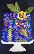 LR 3025B BLUE CAKE W/BIRD - TS