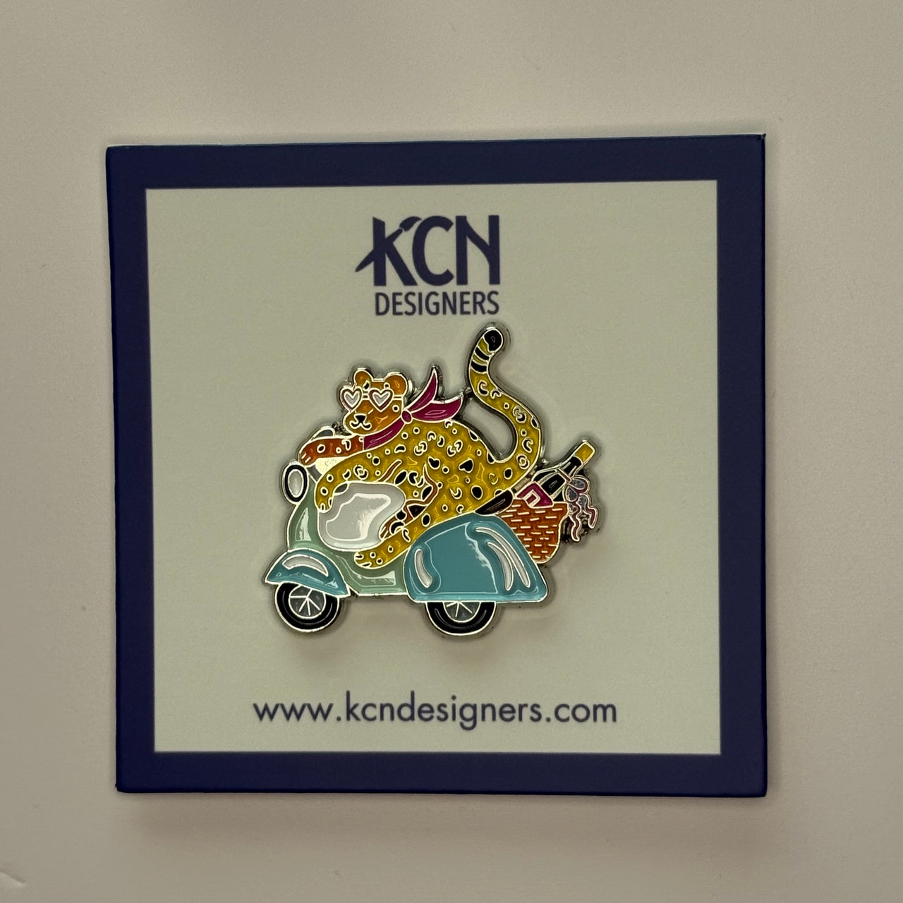 Leopard on Scooter Needleminder