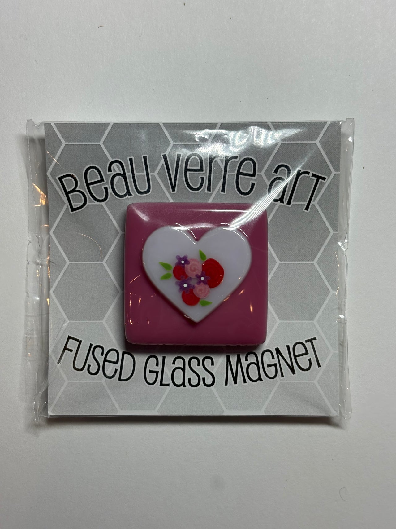 Floral Heart on Medium Pink Needleminder - MKT2