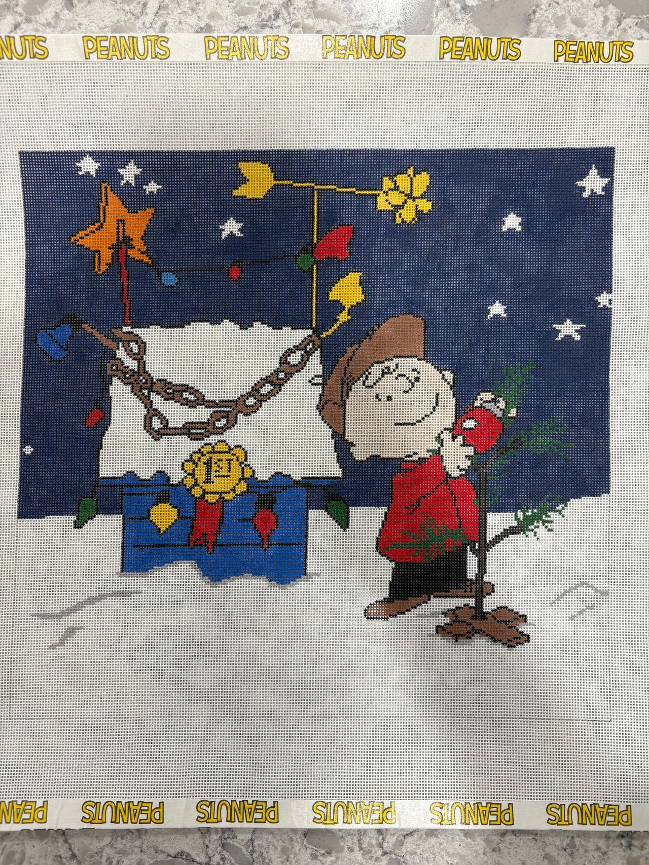 PEANUTS  "A Charlie Brown Christmas" -  Charlie with Decorated Dog House - SE