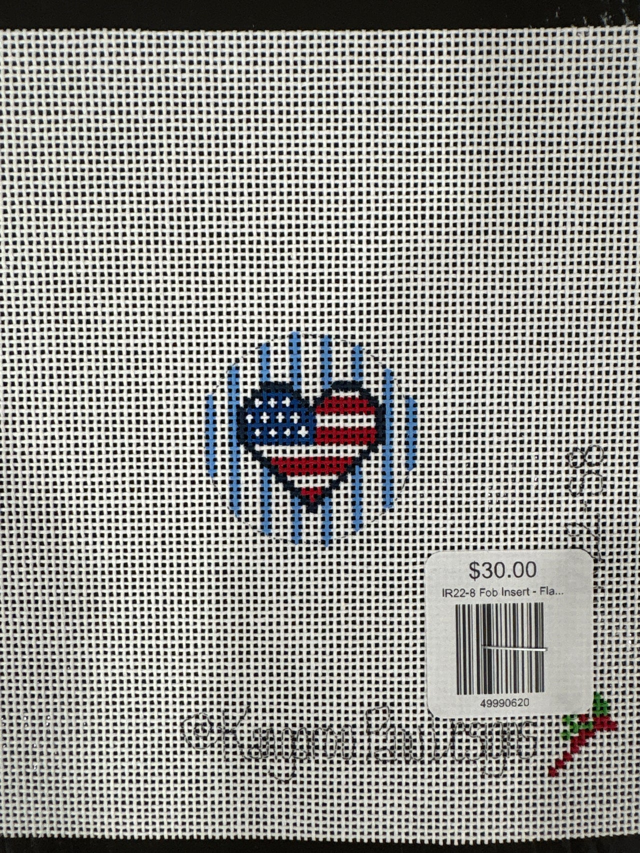 IR22-8 Fob Insert - Flag Heart