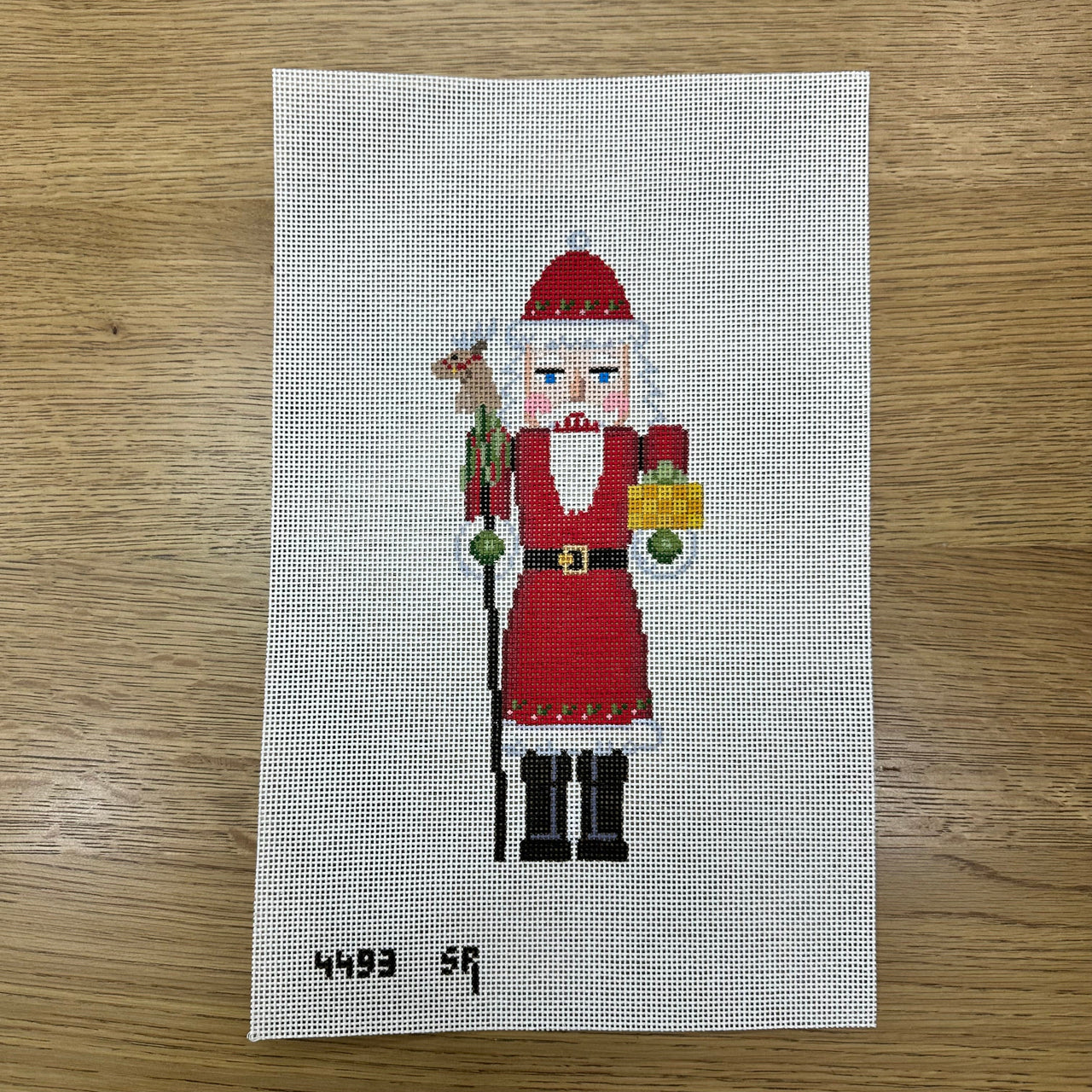 SR4493 Nutcracker, Reindeer Santa with Present - 13 mesh - TS