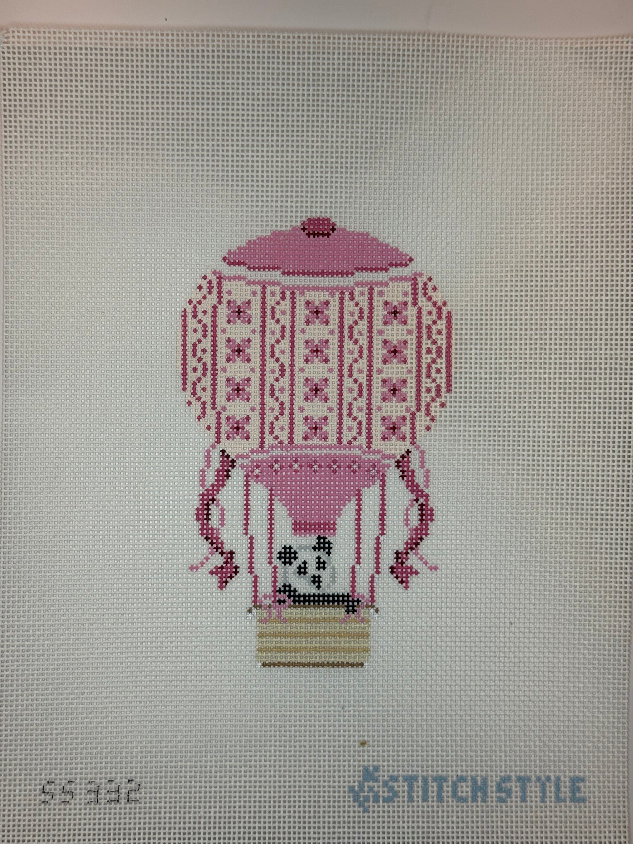 Pink Hot Air Balloon with Panda SS332 - MKT