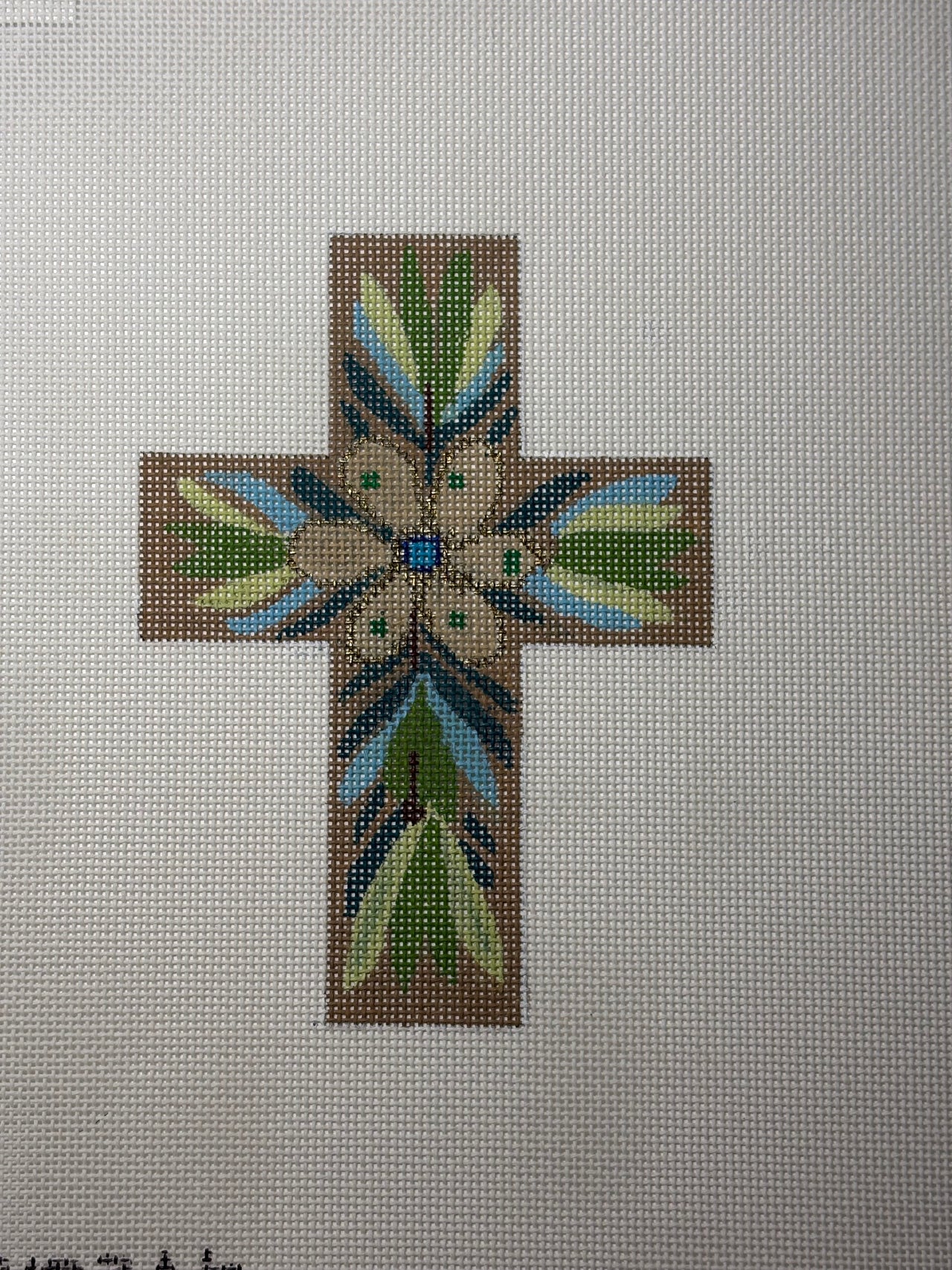 103AK Med Cross Green Leaves - MKT3