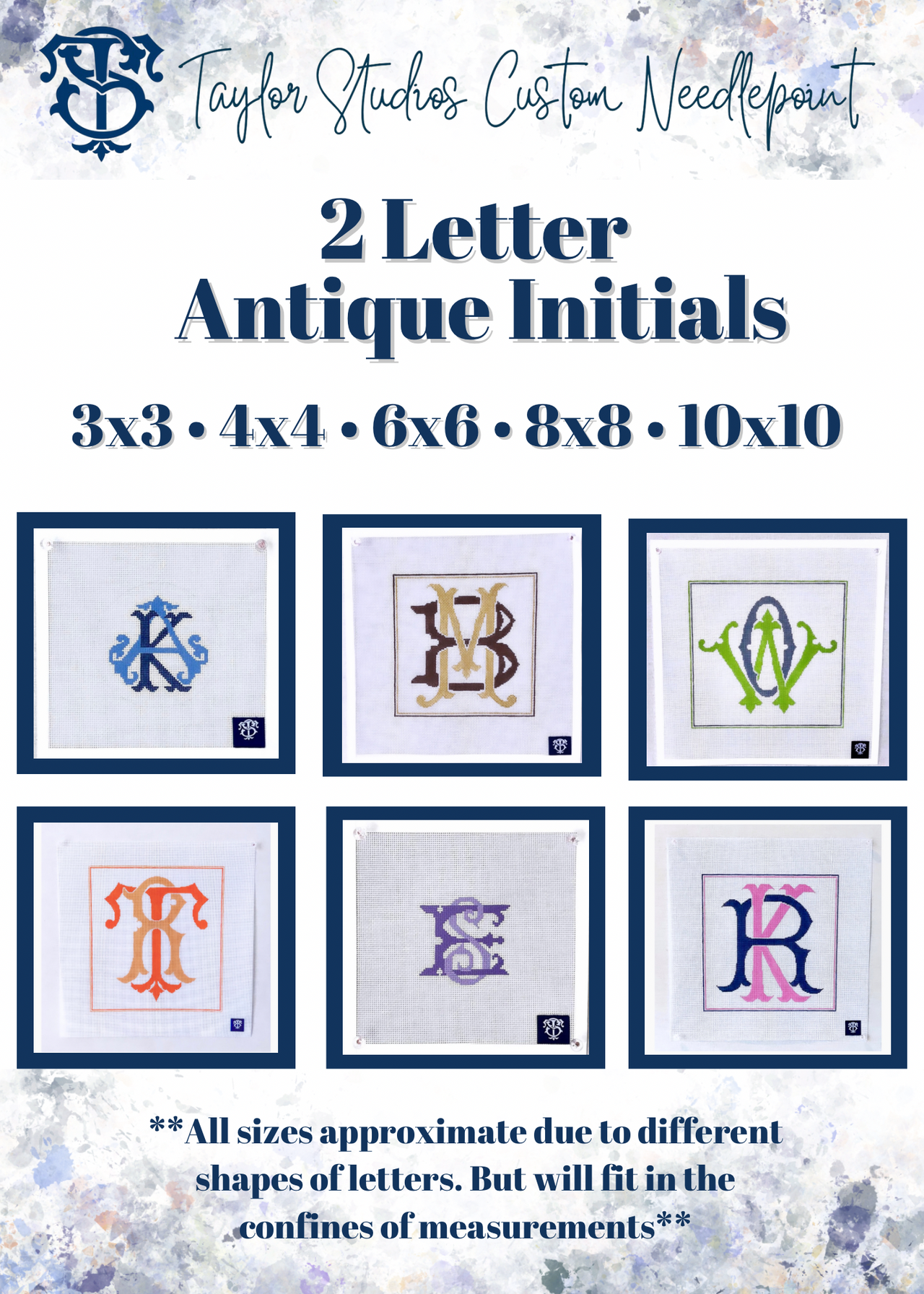 2 Letter Antique Custom Initials