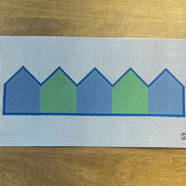 MS20-BG Birthday Crown-Blue/Green Wide Stripes - TS