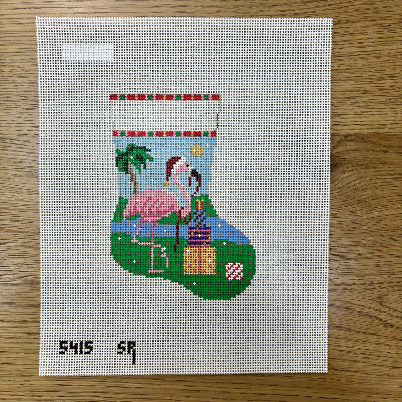 SR5415 Flamingo with Presents, Mini Stocking - TS