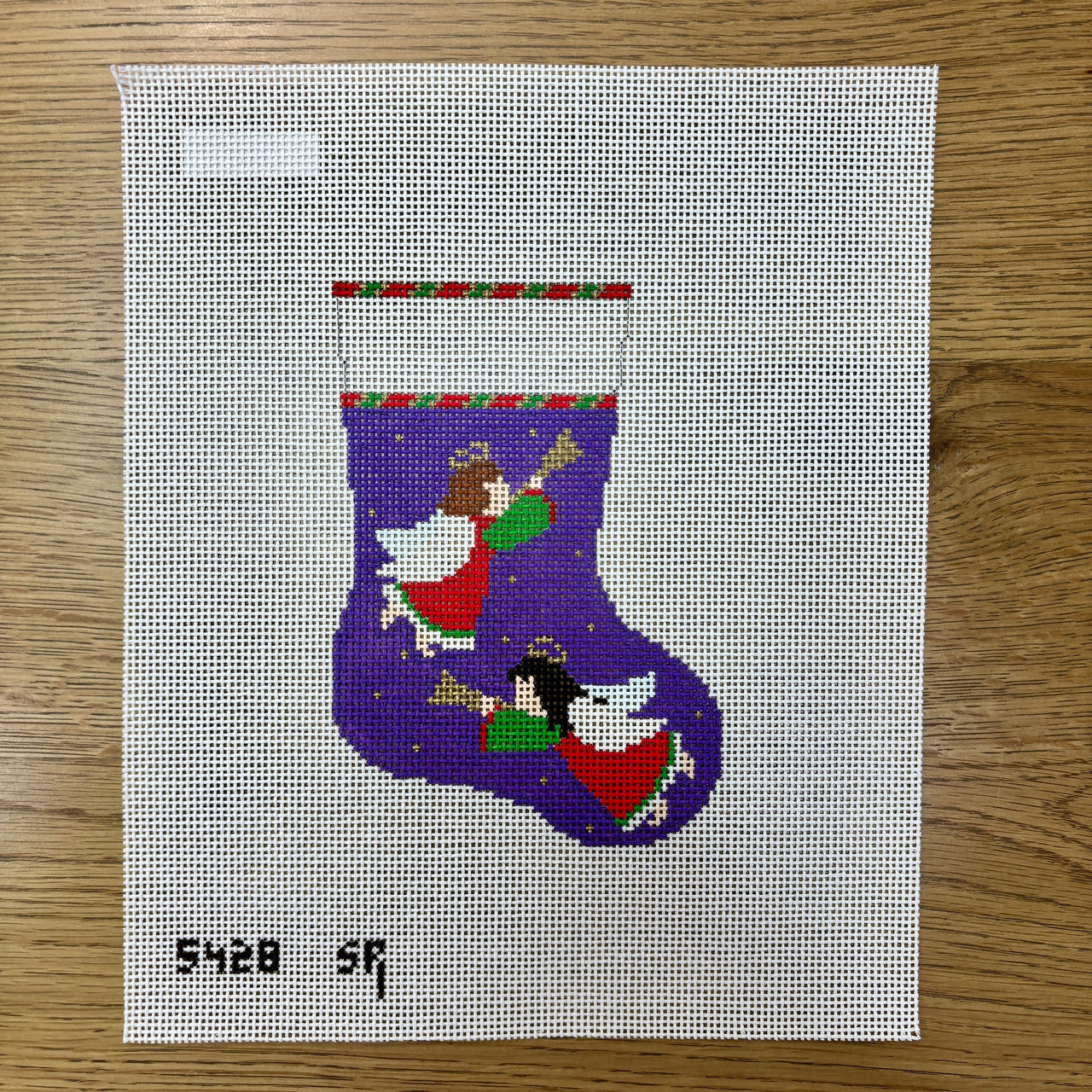 SR5428 Horn Blowing Angels, Mini Stocking - TS