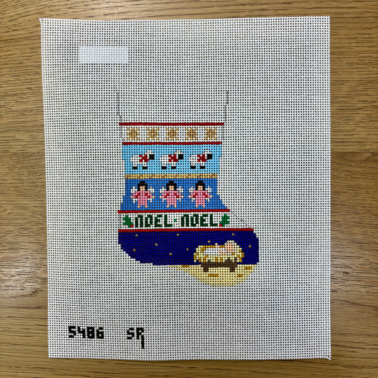 SR5486 Lamb, Angels, Jesus Stripe - Mini Stocking - TS