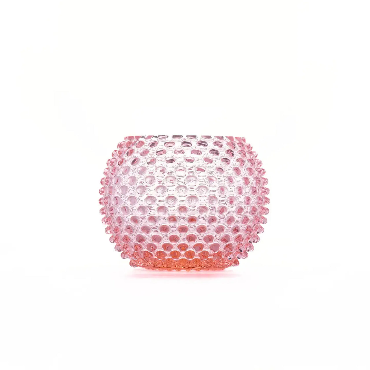 Large Hobnail Vase | Petal Pink | Handblown Bohemia Crystal