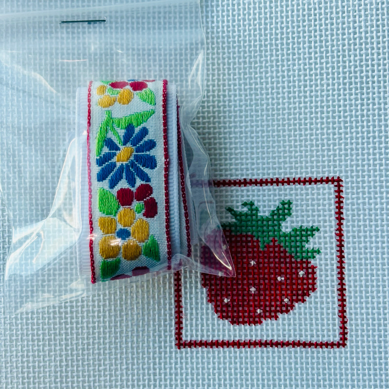 Strawberry Bookmark BMS with included Vintage ribbon