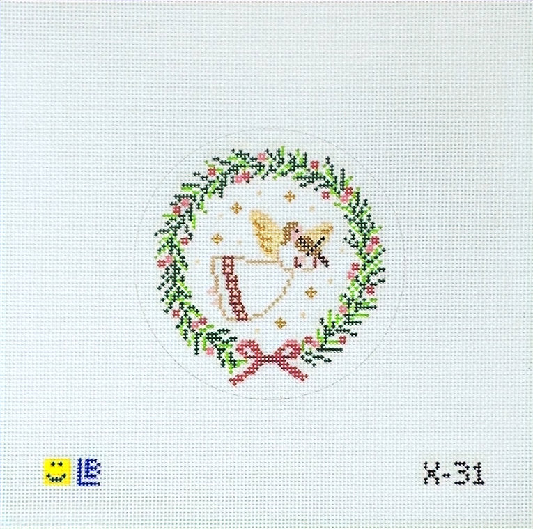 X-31 Angel with Violin Wreath