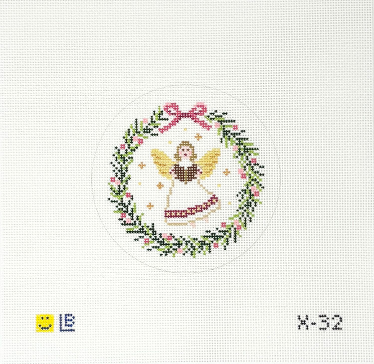 X-32 Angel with Songbook Wreath