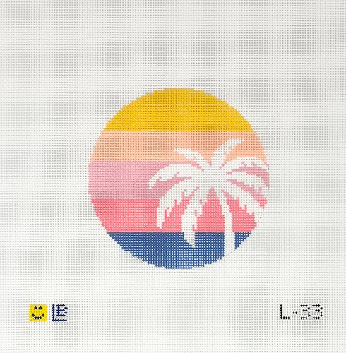 Palm Tree on Stripes L-33