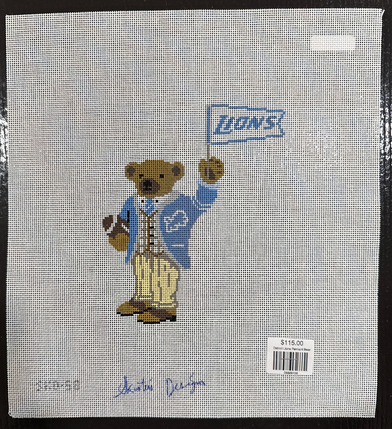 Detroit Lions Pennant Bear
