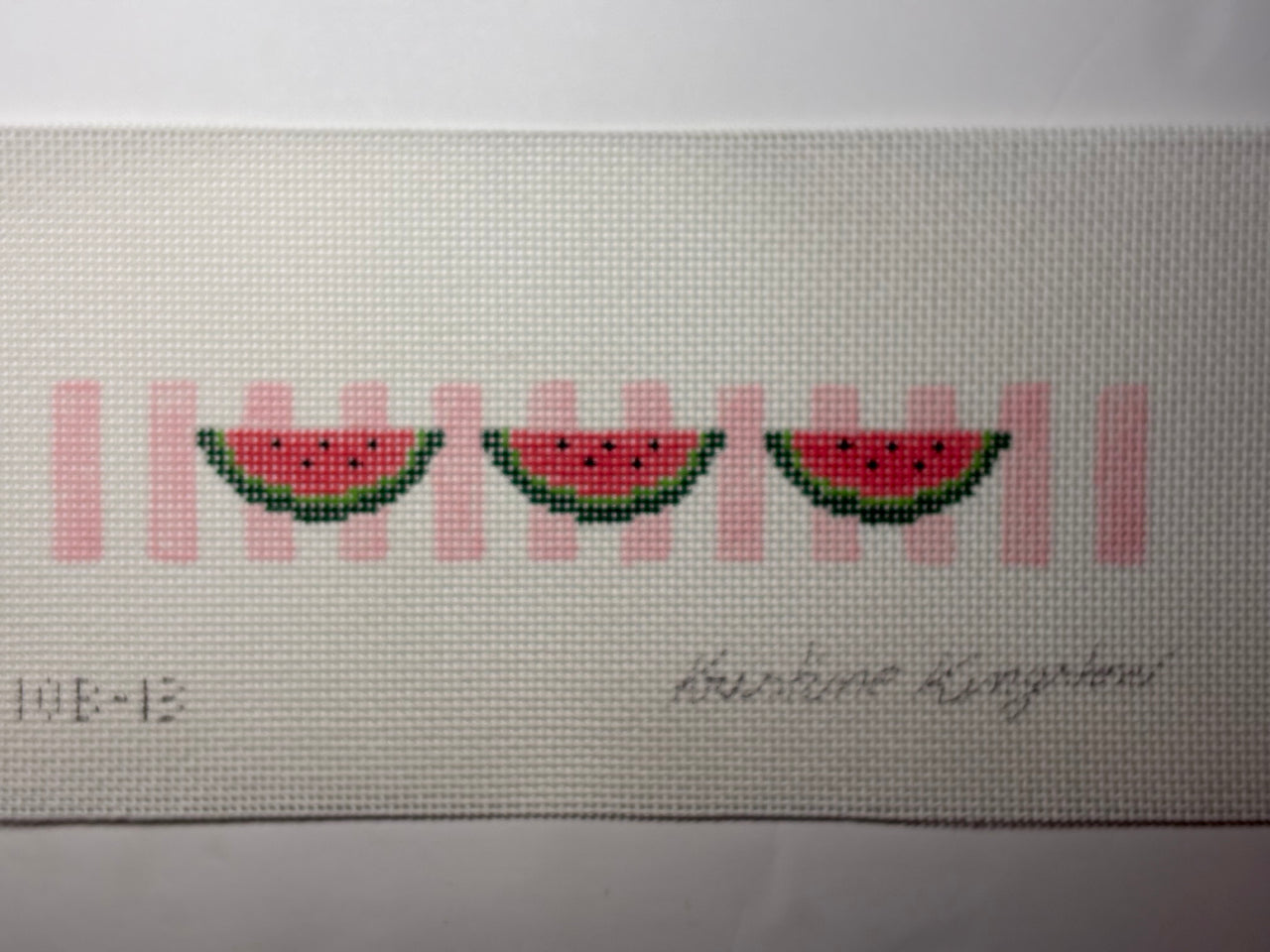 KKF10B-13 Watermelons on Pink Stripe Fob - MKT3