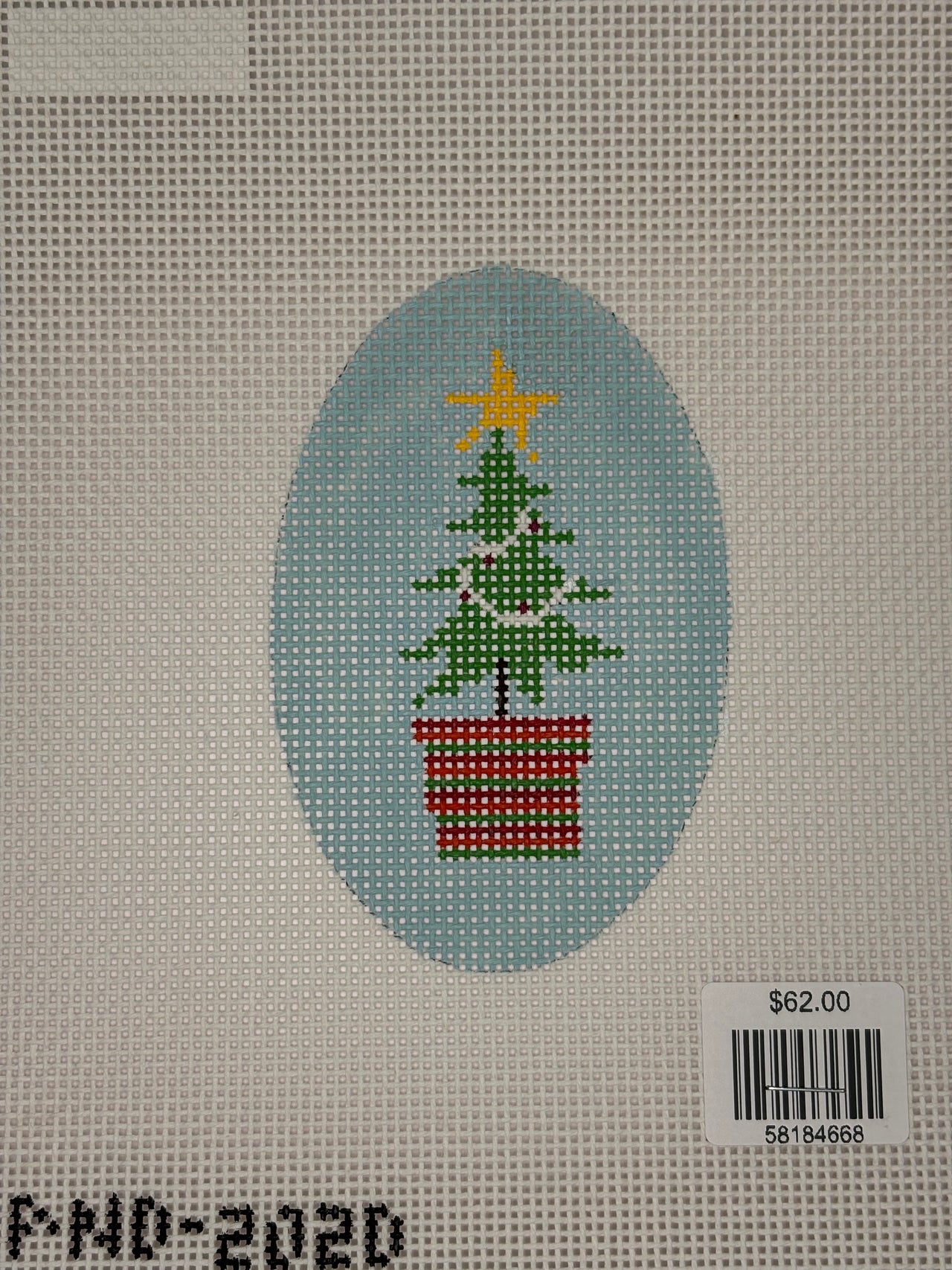 P-ND-202D Oval Christmas Tree Ornament D