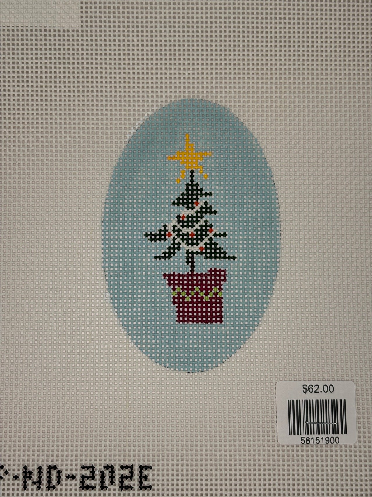 P-ND-202E Oval Christmas Tree Ornament E