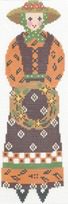 LR 399 GARDEN LADY W/FALL WREATH - TS