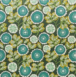 ©JD 4014E ARTISAN FLORAL-EMERALD - TS