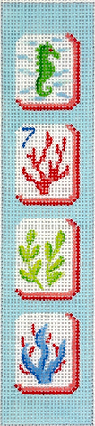 KF-46 Key Fob – Mahjong Tiles – Coral Reef Theme       - TS