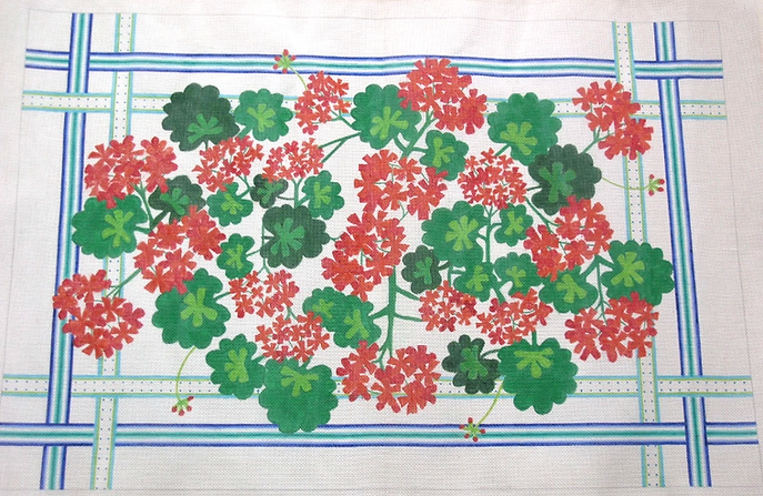 RW-04 Red Geraniums Rug/Wall Hanging - TS