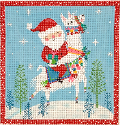 RJ-PL-03 Rebecca Jones – Santa Dashing Through the Snow on a Llama  - TS