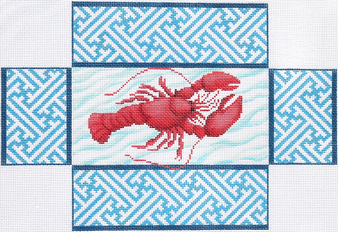 BR-07 Brick – Lobster w/ Chinoiserie Lattice – water bkgd. - TS
