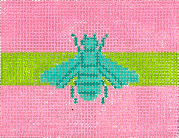 INSPCC-46 Planet Earth Insert – Gucci Bee in Mod Colors – turquoise w/ lime stripe on pink         - TS