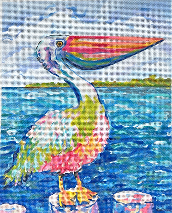 MD-PL-29 Maren Devine – King Pelican on Piling      - TS