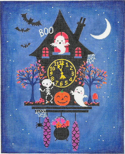 KH-PL-35 Halloween Clock w/ Ghosts and Skeleton
