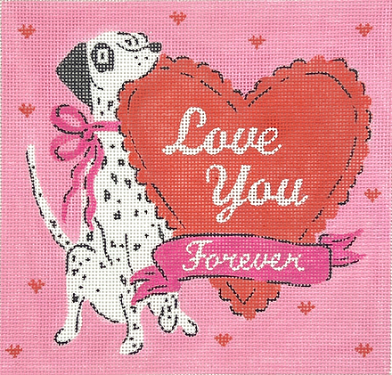 KRM-PL-09 Krissy Mast – “Love You Forever” Dalmation w/ Heart       - TS