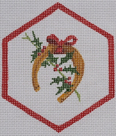 XM-129 Christmas Ornament – Horseshoe w/ Holly - TS