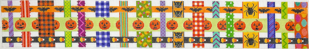 BAS-03 Halloween Basket – Woven Ribbons w/ a Halloween Theme      - TS