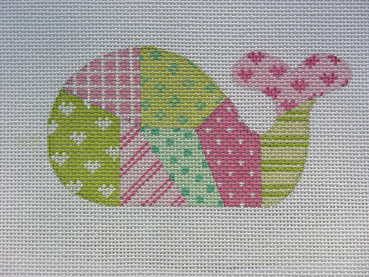 OM-40 Mini Whale – Patchwork – pinks & greens (July) - TS
