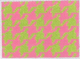 INSPCC-26 Planet Earth Credit Card Case Insert – Houndstooth – pink & lime - TS