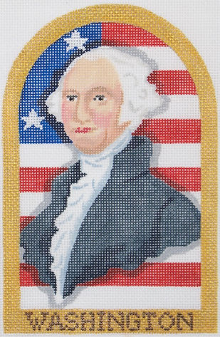 HM-43 Holiday Series Mini – “George Washington’s Birthday” Portrait w/ Colonial Flag (February) - TS