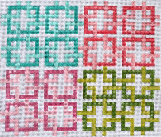 PL-10 Lg. Interlocking Squares – multi  - TS
