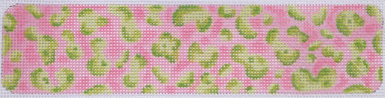 CU-39 Cuff – Leopard Spots – limes on pinks - TS