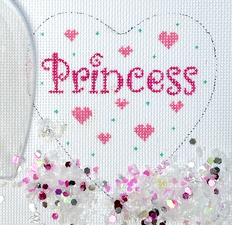 OMD-57 Heart Mini w/Clear Dome Cover & Confetti - "Princess"