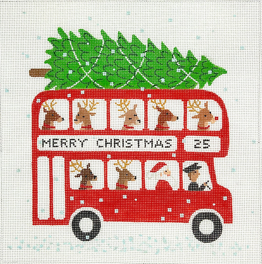 KH-PL-25 London Christmas - Bus w/Santa & Reindeer