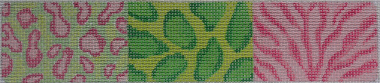 CU-46 Cuff – Animal Patterns Patchwork – pinks & greens - TS