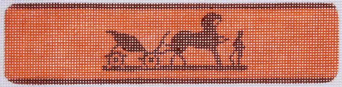 CU-61 Cuff – Hermès Calèche Logo – orange & brown - TS