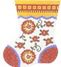 LR 378 RED DOT/FLOWER MINI SOCK - TS