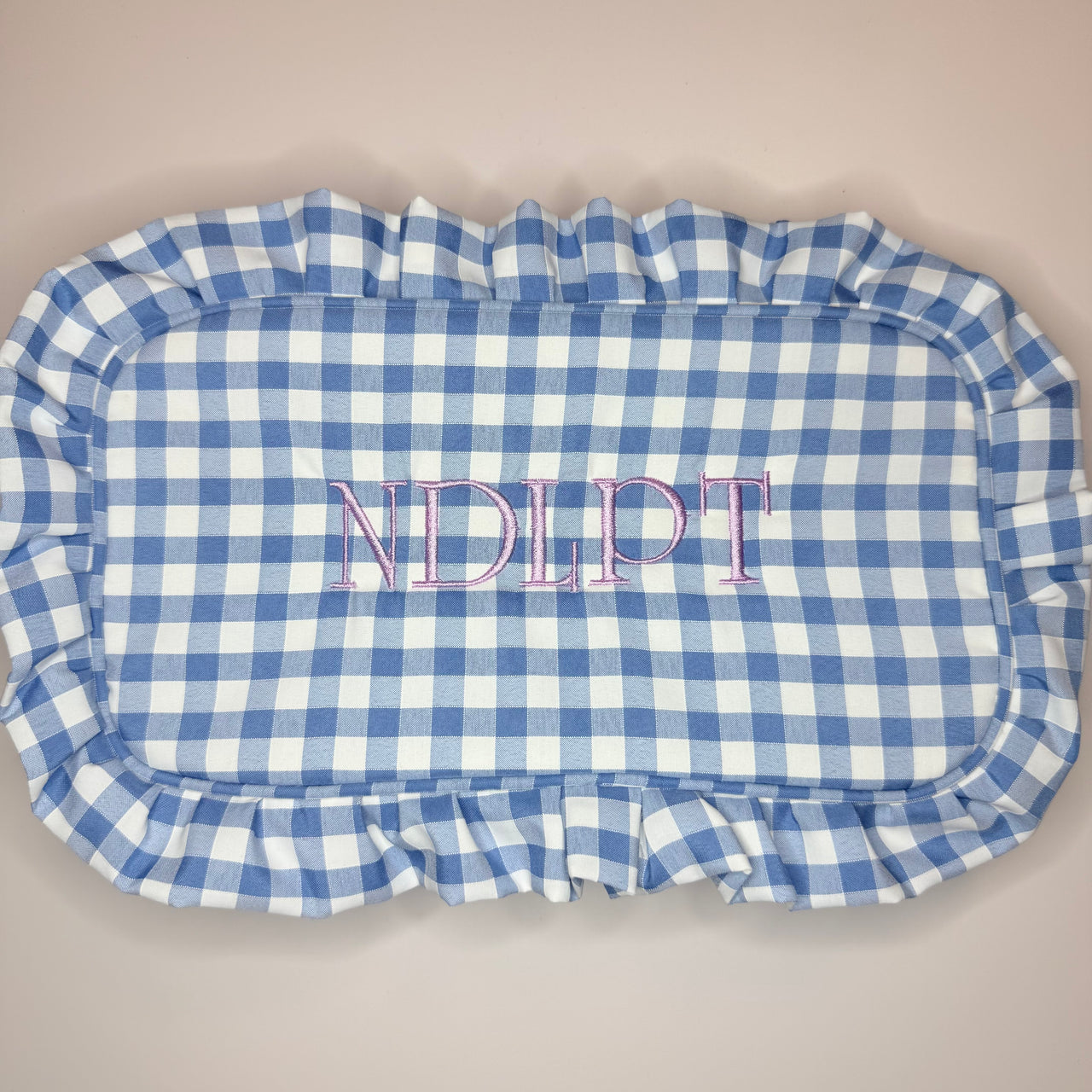 Gingham Ruffle NDLPT Notions Bag - MKT
